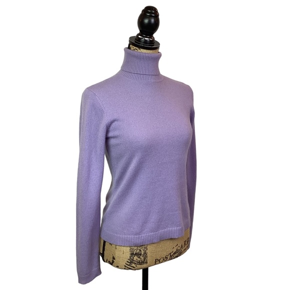Marshall Fields Cashmere Turtleneck Sweater Lilac - Picture 3 of 8